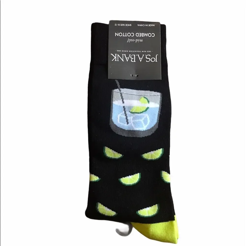 Jos. A. Bank Lemon Cufflinks & Socks Gift Set